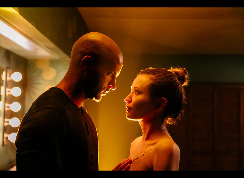 "American Gods" Ricky Whittle and Emily Browning